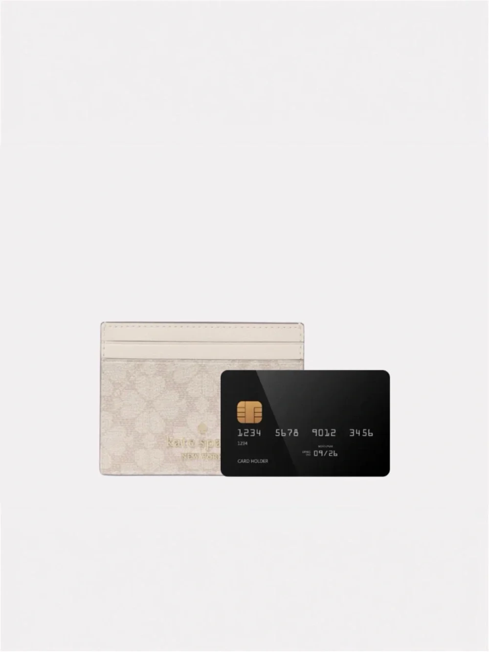 Kate Spade New York Spade Flower Slim Card Holder Wallet Grenache NWT